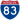 Straßenschild der I-83