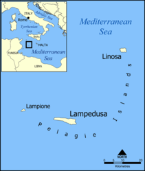 Lage von Lampedusa