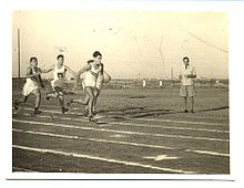 Endspurt des israelischen 800 Meter Meisterschaftsrennen 1942