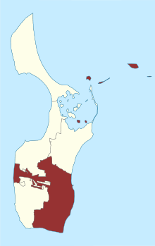 Lage des Tranebjerg Sogn in der Samsø Kommune