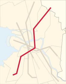 Strecke der Linie 1 (Metro Sankt Petersburg)