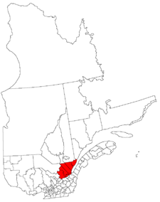 Lage der Region Capitale-Nationale in Québec