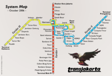 TransJakarta-Netz im Oktober 2006