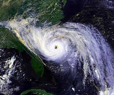 Hurrikan Hugo vor der Küste von South Carolina am 21. September 1989