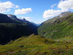 Die Sørdalen Schlucht im Sommer