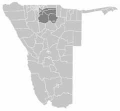 Karte Omuthiya in Namibia