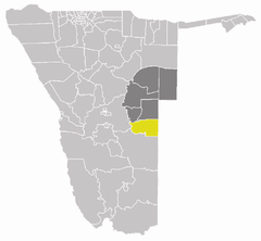 Karte Leonardville in Namibia