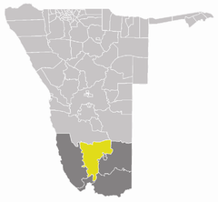Karte Berseba (Wahlkreis) in Namibia