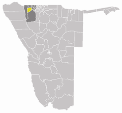 Karte Tsandi (Wahlkreis) in Namibia