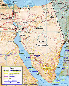 Karte der Sinai-Halbinsel