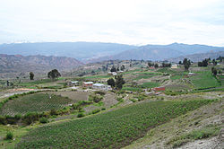 Achocalla mit Blick nach Osten zum Río de la Paz