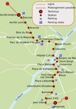 Angers tramway map.svg