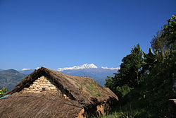 Blick vom Distrikt Lamjung auf die Annapurna II
