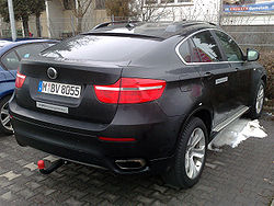 BMW X6 Hybrid Erprobungsfahrzeug Heckansicht