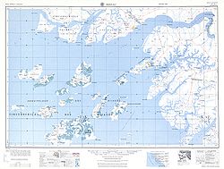 Karte des Bissagos-Archipels mit Caravela