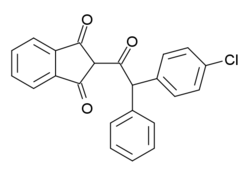 Strukturformel von Chlorophacinon