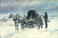 Darstellung des Todes von Sten Sture auf dem Eis des Sees Maläre