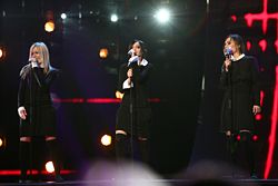 Serebro während ihres Auftritts beim Eurovision Song Contest 2007