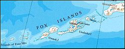 Karte der Fox Islands