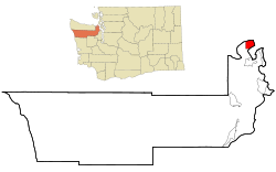 Jefferson County Washington Incorporated and Unincorporated areas Port Townsend Highlighted.svg