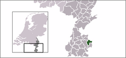 Lage der Gemeinde Landgraaf in den Niederlanden