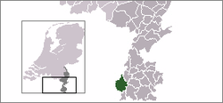 Lage der Gemeinde Maastricht in den Niederlanden