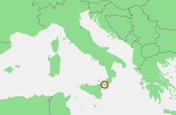 Karte von Straße von Messina