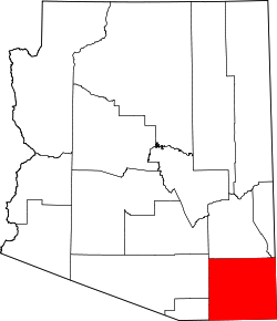 Karte von Cochise County innerhalb von Arizona