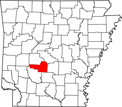 Karte von Hot Spring County innerhalb von Arkansas