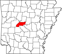 Karte von Perry County innerhalb von Arkansas