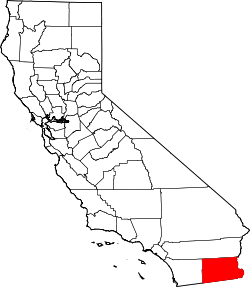 Karte von Imperial County innerhalb von Kalifornien
