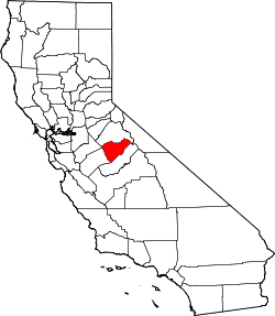 Karte von Mariposa County innerhalb von Kalifornien