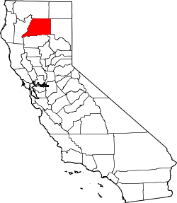 Karte von Shasta County innerhalb von Kalifornien