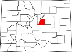 Karte von Douglas County innerhalb von Colorado