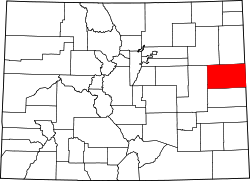 Karte von Kit Carson County innerhalb von Colorado