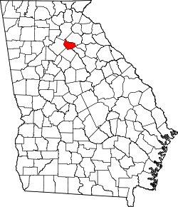 Karte von Barrow County innerhalb von Georgia