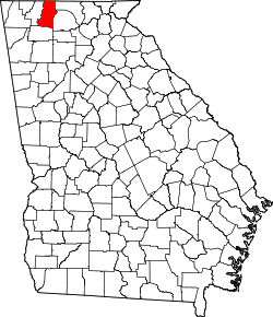 Karte von Murray County innerhalb von Georgia