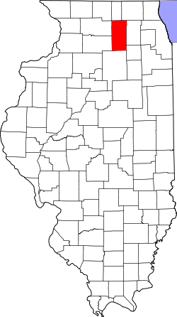 Karte von DeKalb County innerhalb von Illinois