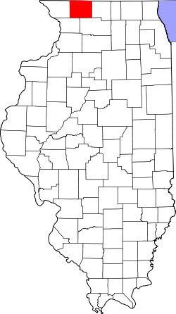Karte von Stephenson County innerhalb von Illinois