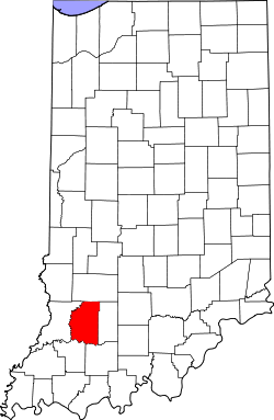 Karte von Daviess County innerhalb von Indiana