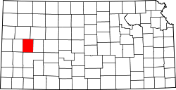 Karte von Scott County innerhalb von Kansas