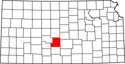 Karte von Stafford County innerhalb von Kansas