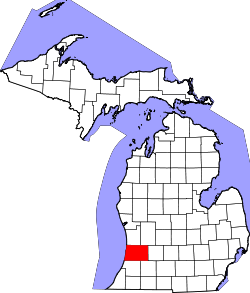 Karte von Allegan County innerhalb von Michigan