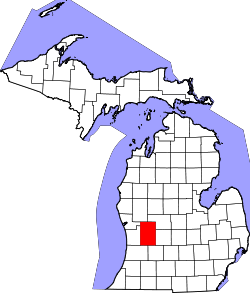 Karte von Kent County innerhalb von Michigan