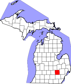 Karte von Livingston County innerhalb von Michigan