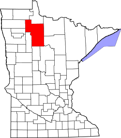 Karte von Beltrami County innerhalb von Minnesota