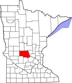 Karte von Stearns County innerhalb von Minnesota