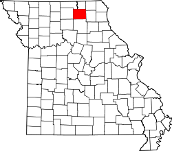 Karte von Adair County innerhalb von Missouri