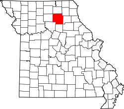 Karte von Macon County innerhalb von Missouri