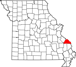 Karte von Perry County innerhalb von Missouri